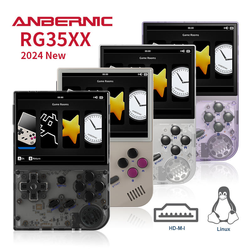 Retro Game Console Hdmi Tv Output - ANBERNIC 2024 جديد RG35XX ريترو وحدة