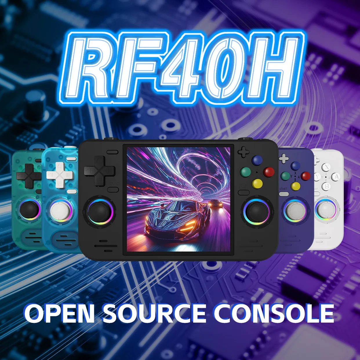 Open Source Retro Game Console 4 Inch - وحدة تحكم ألعاب محمولة RF40H بشاشة