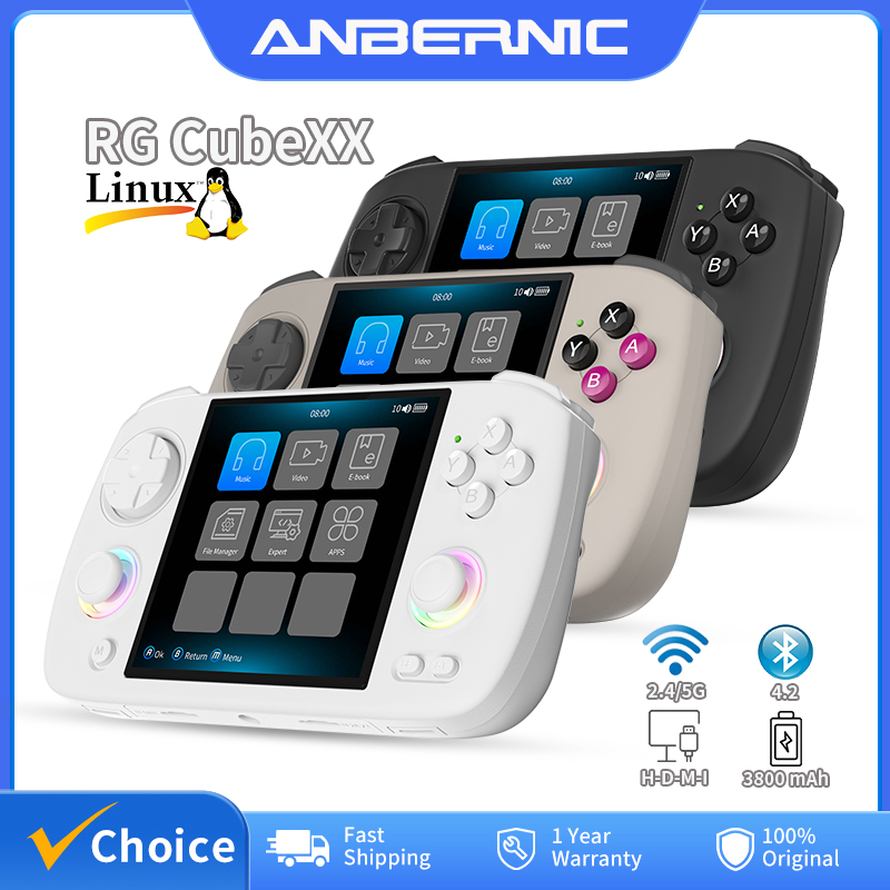 Retro Handheld Console Linux Ips Screen - ANBERNIC RG Cubexx ريترو وحدة تحكم