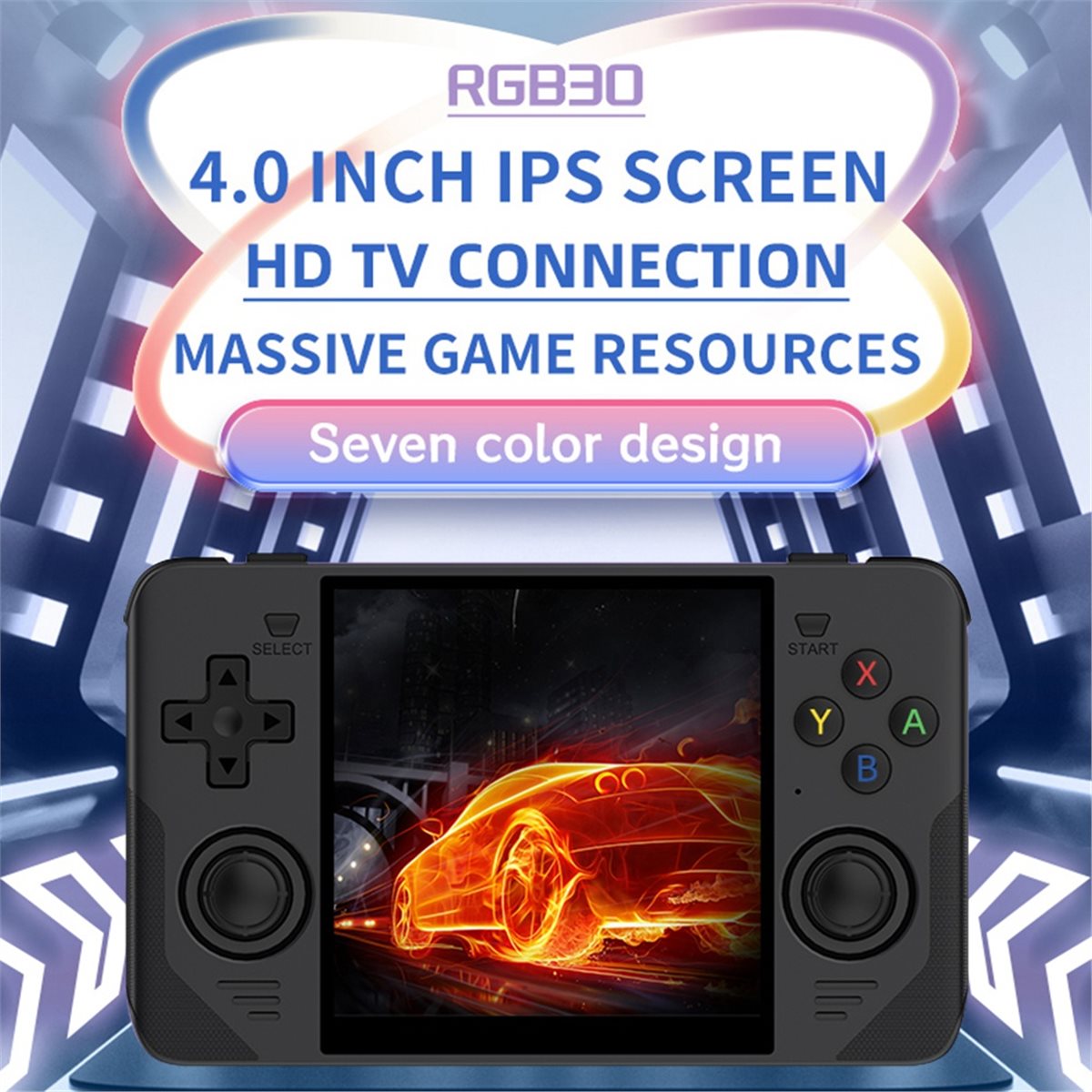 Punctual- RGB30 ريترو وحدة تحك - مراجعة Open Source Retro Game Console 4 Inch وسعره