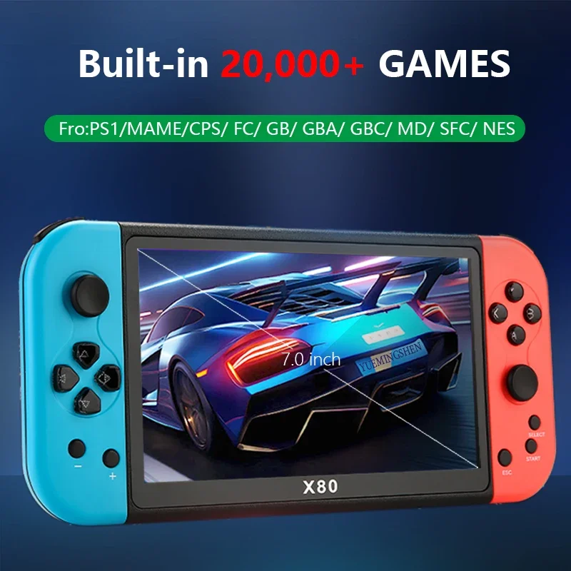X80 ريترو مشغل ألعاب محمول بشا - مراجعة Retro Game Console Hdmi Tv Output وسعره
