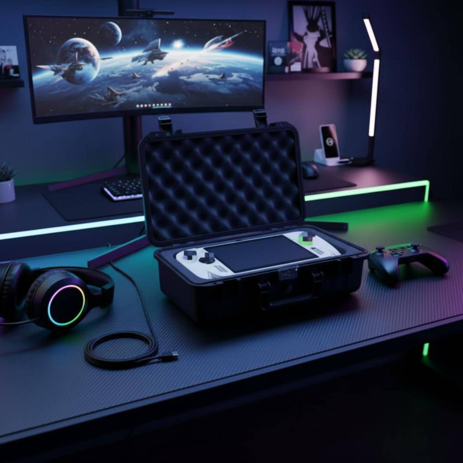 حقيبة واقية صلبة لوحدة التحكم  - مراجعة Handheld Game Console Case Travel وسعره