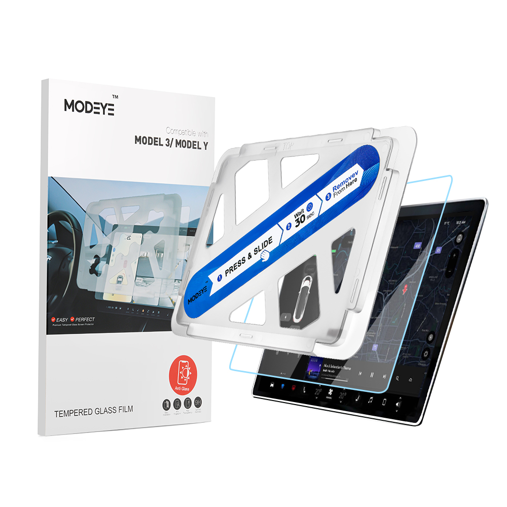 واقي شاشة ملاحة السيارة لتسلا  - مراجعة Screen Protector Tempered Glass Console وسعره