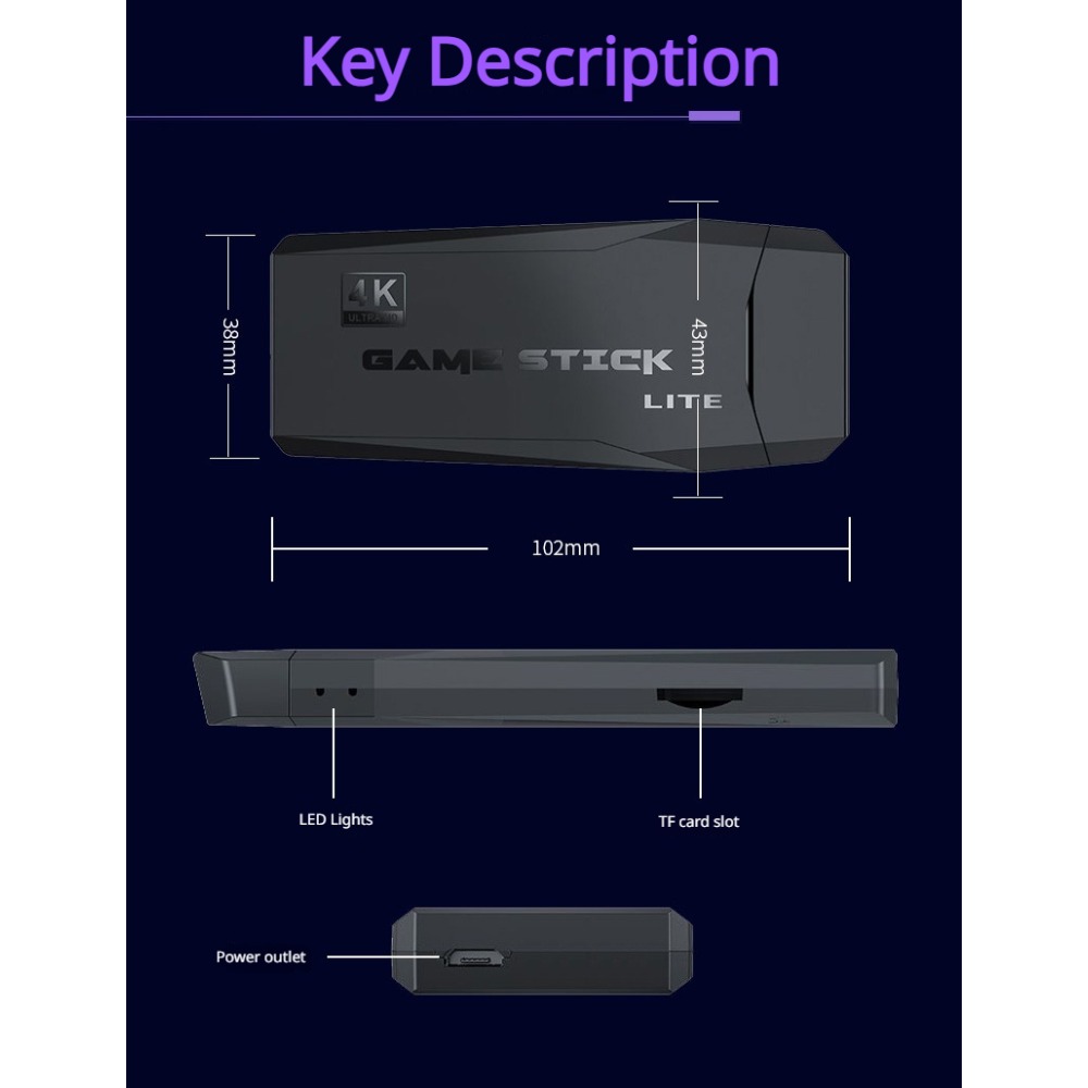 وحدة تحكم ألعاب ريترو محمولة ب - مراجعة Retro Game Console Hdmi Tv Output وسعره