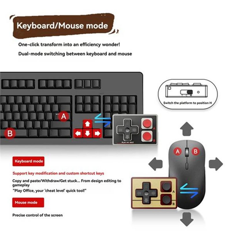 وحدة تحكم ألعاب صغيرة بتقنية ا - مراجعة Wireless Retro Controller Bluetooth Gamepad وسعره