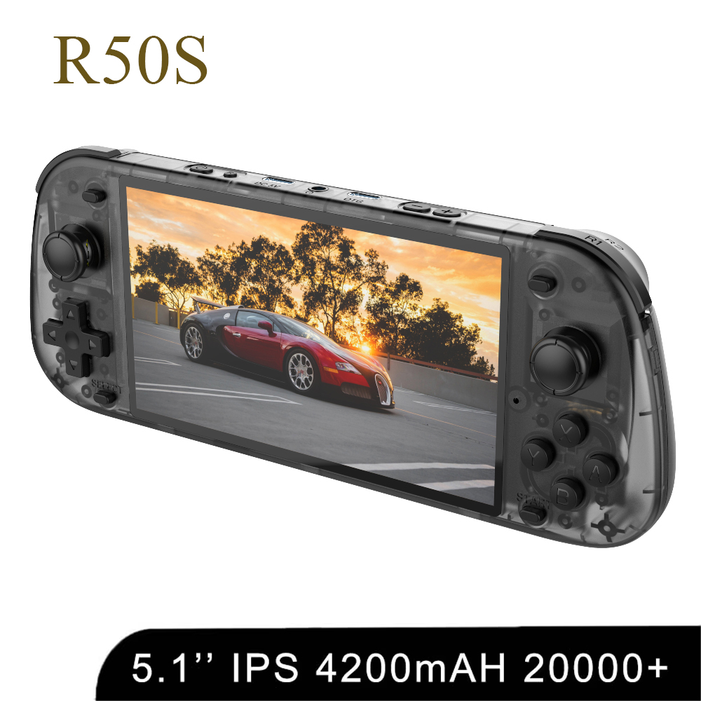 5.1 بوصة جديد R50S ريترو وحدة  - مراجعة Retro Handheld Console Linux Ips Screen وسعره