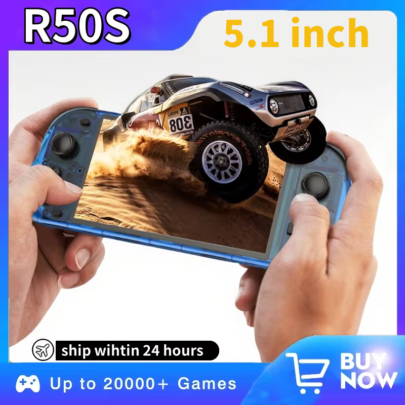 5.1 بوصة جديد R50S ريترو وحدة  - مراجعة Retro Handheld Console Linux Ips Screen وسعره
