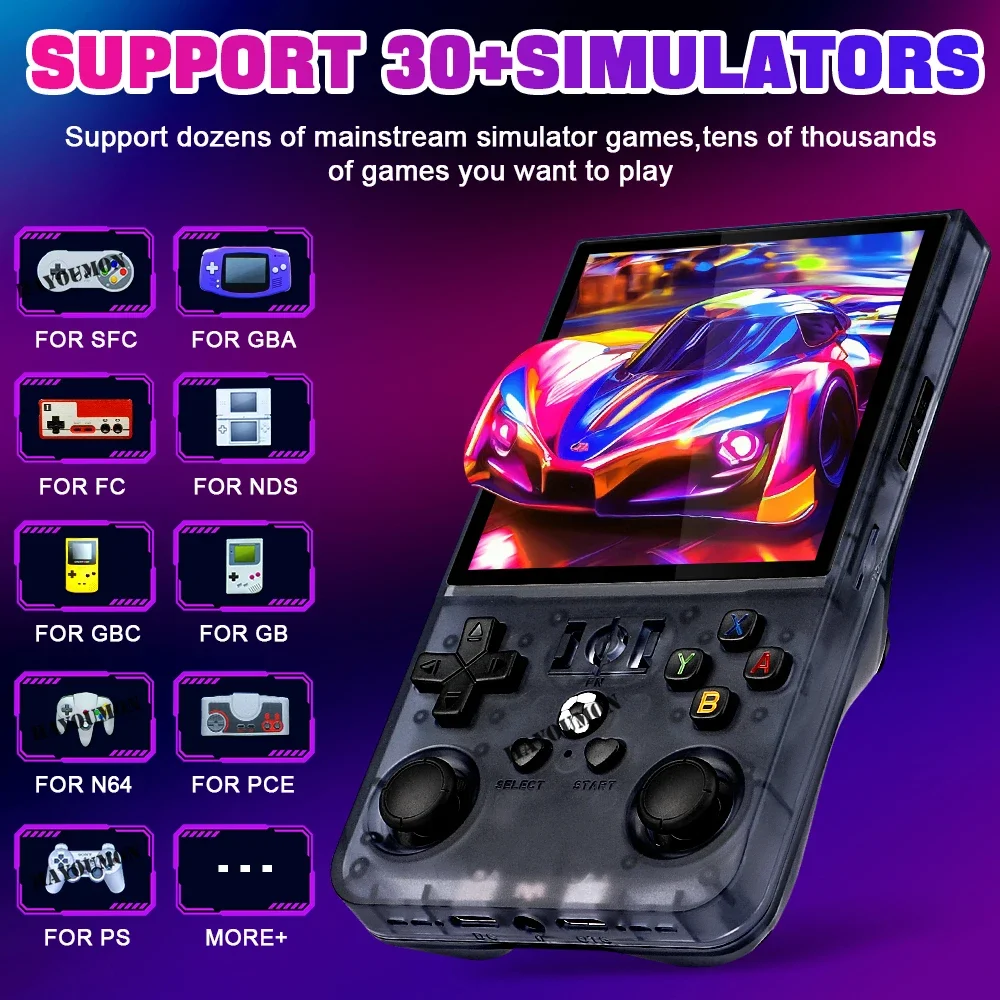جهاز ألعاب محمول جديد R36MAX ب - مراجعة Retro Handheld Console Linux Ips Screen وسعره