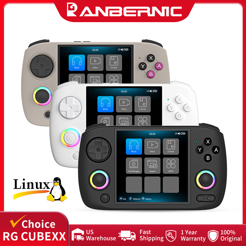 Anbernic RG CubeXX وحدة تحكم أ - مراجعة Retro Handheld Console Linux Ips Screen وسعره