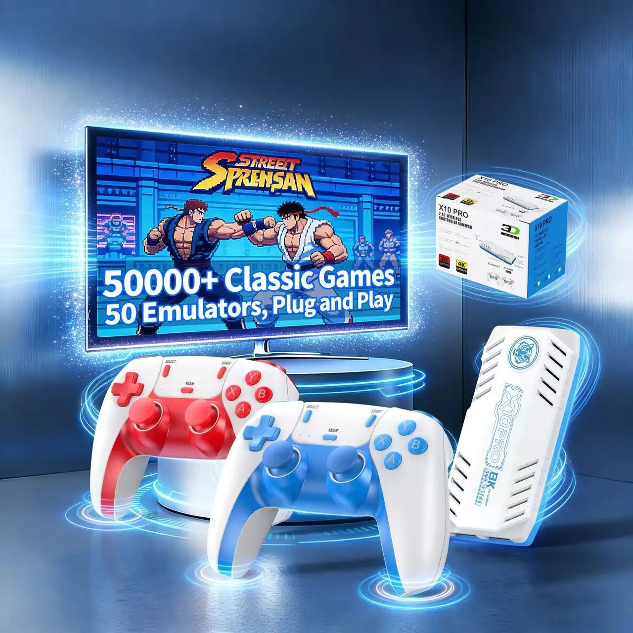 وحدة تحكم ألعاب تلفزيونية كلاس - مراجعة Retro Game Console 50000 Games Built In وسعره