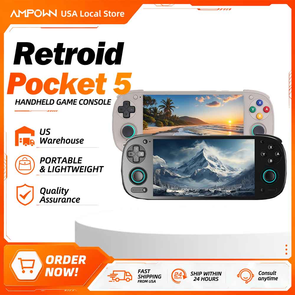 ريترويد بوكيت 5 SD865 جهاز ألع - مراجعة Android Retro Gaming Handheld Oled وسعره