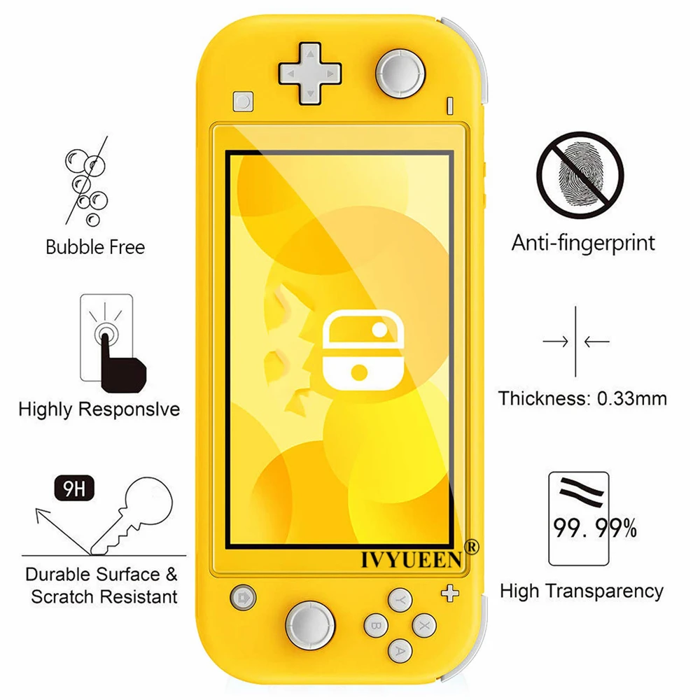 IVYUEEN 3 قطعة لنينتندو سويتش  - مراجعة Screen Protector Tempered Glass Console وسعره