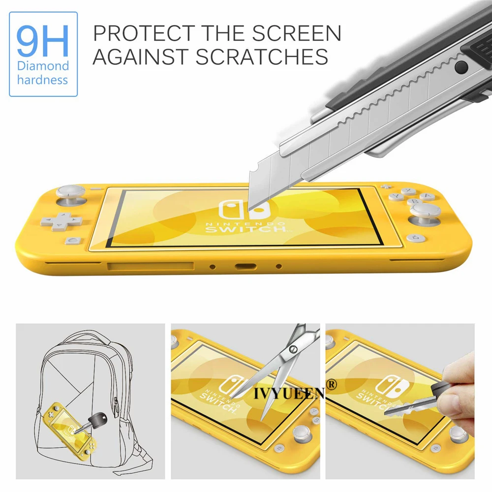 IVYUEEN 3 قطعة لنينتندو سويتش  - مراجعة Screen Protector Tempered Glass Console وسعره